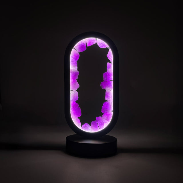 Gleneagles - Oval Earth LED Lamp - Purple Fluorite