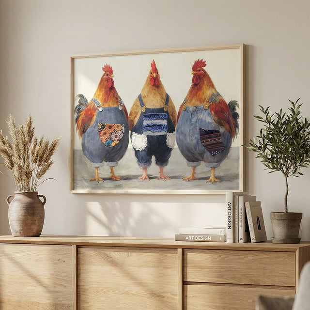 Gleneagles - Chickens - 3D Canvas Frame
