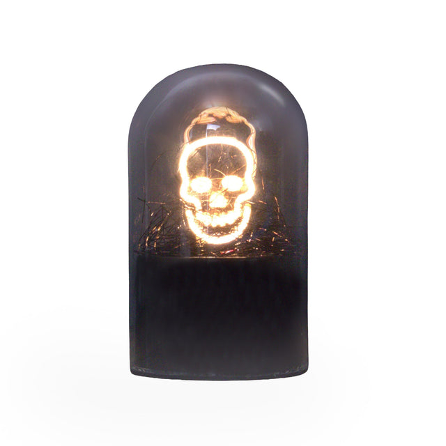 Gleneagles Neon Skull Dome battery-powered LED light – shown illuminated