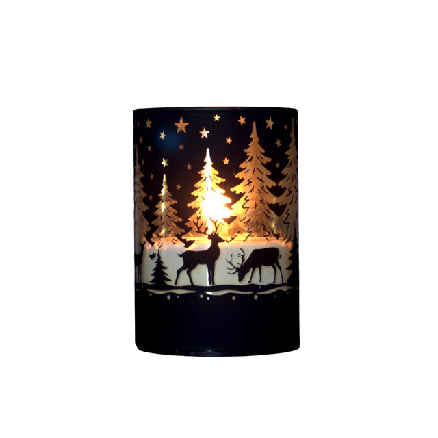 Gleneagles Small Stag Flicker battery-powered LED light – shown illuminated