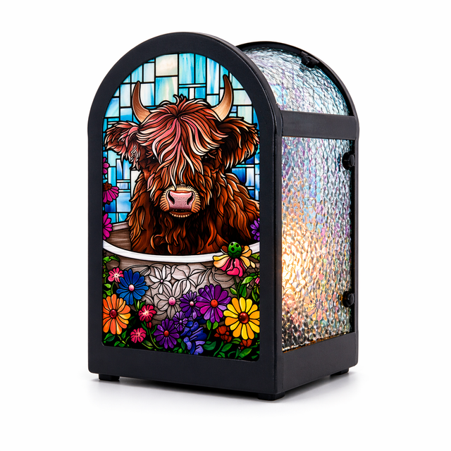 Cello - Arch Tealight Holder - Floral Highland Cow