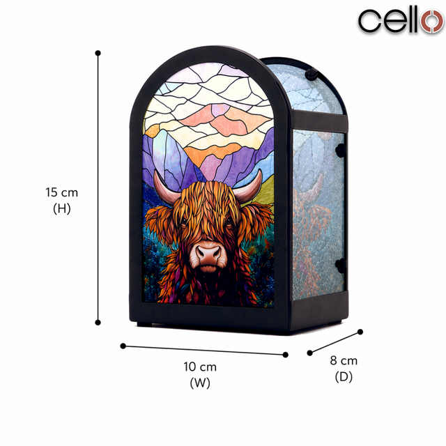 Cello - Arch Tealight Holder - Sunrise Highland Cow