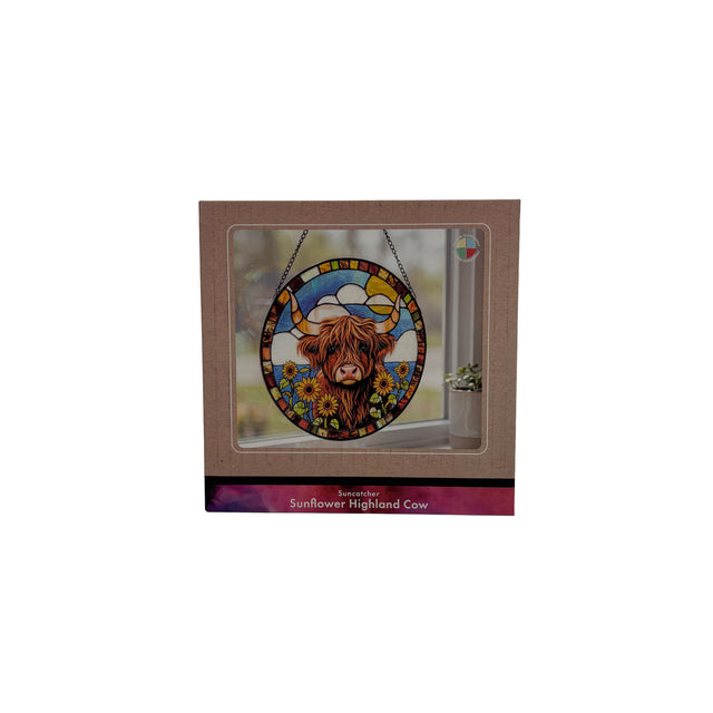 Cello - Suncatcher - Sunflower Highland Cow