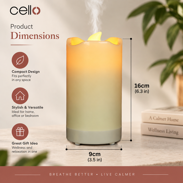 Cello Ultrasonic Diffuser - Candle