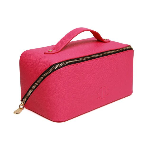 Alice Wheeler Train Case - Hot Pink & Black