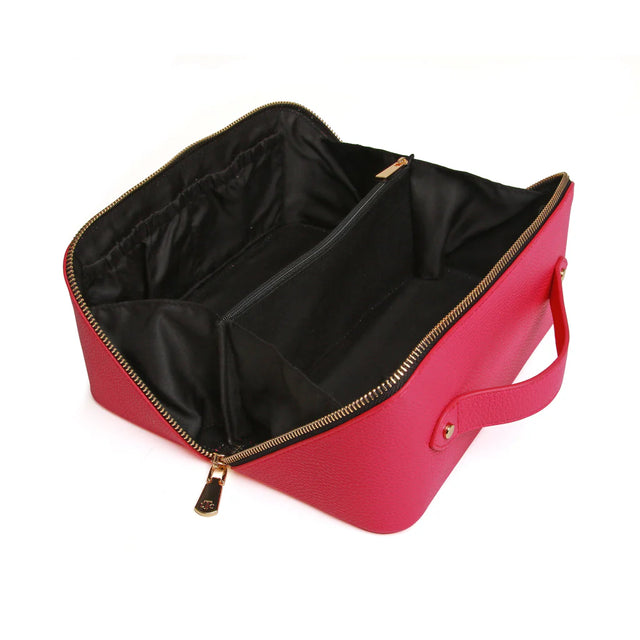 Alice Wheeler Train Case - Hot Pink & Black