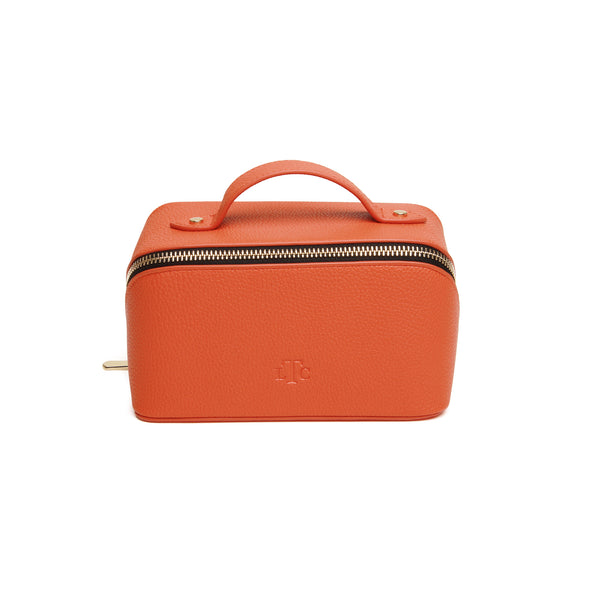Alice Wheeler Train Case - Orange & Black