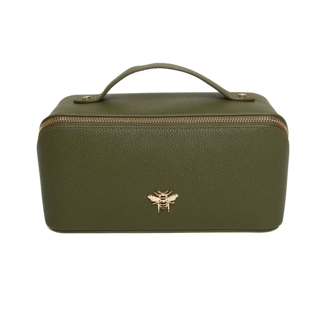 Alice Wheeler Train Case - Olive