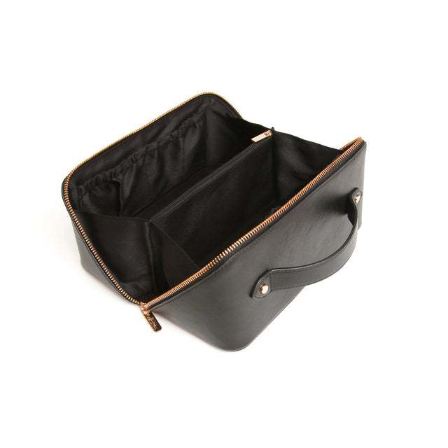 Alice Wheeler Black Nappa Train Case