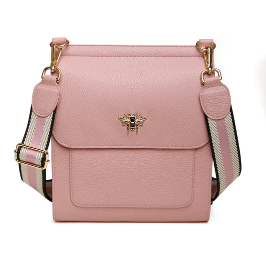 Alice Wheeler Bloomsbury Large Cross Body Bag - Pink