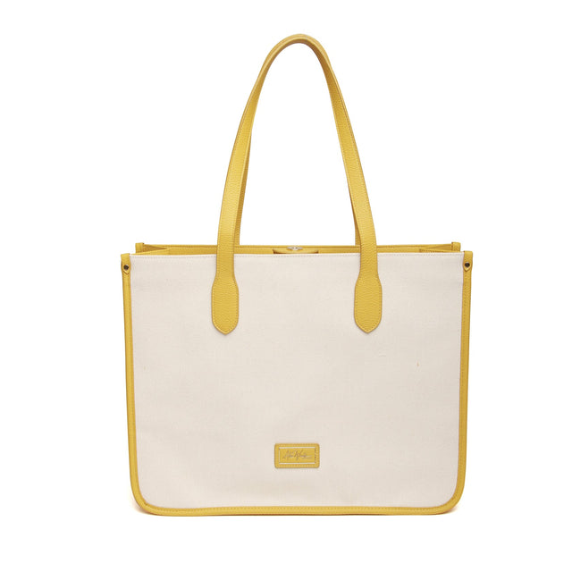 Alice Wheeler Mustard/Yellow Kingston Canvas Tote bag