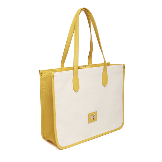 Alice Wheeler Mustard/Yellow Kingston Canvas Tote bag