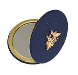 Alice Wheeler Compact Round Mirror - Navy