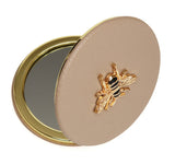 Alice Wheeler Compact Round Mirror - Stone