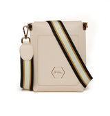 Alice Wheeler Brompton Honeycomb Cross Body Bag - Cream