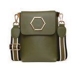 Alice Wheeler Brompton Honeycomb Cross Body Bag - Olive