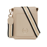 Alice Wheeler Brompton Honeycomb Cross Body Bag - Stone