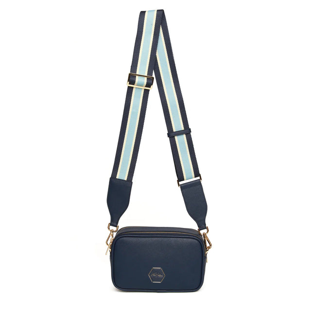 Alice Wheeler Pimlico Honeycomb Cross Body Bag - Navy