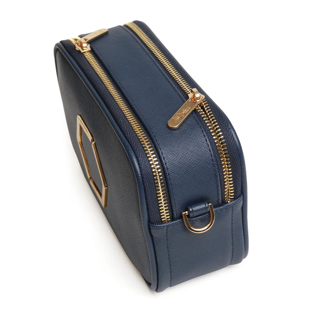 Alice Wheeler Pimlico Honeycomb Cross Body Bag - Navy