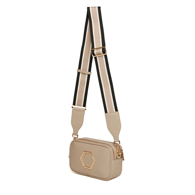 Alice Wheeler Pimlico Honeycomb Cross Body Bag - Stone