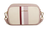 Alice Wheeler Pink Stripe Madrid Camera Crossbody Bag