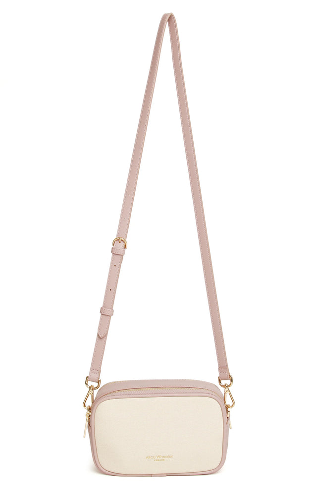 Alice Wheeler Pink Stripe Madrid Camera Crossbody Bag