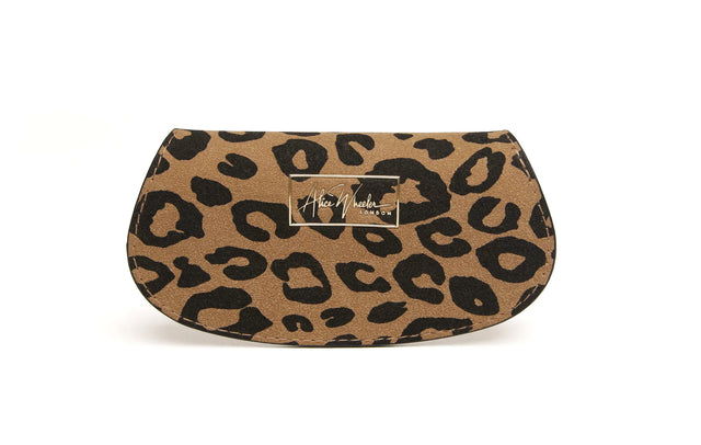 Alice Wheeler Dark Leopard Print - Glasses case