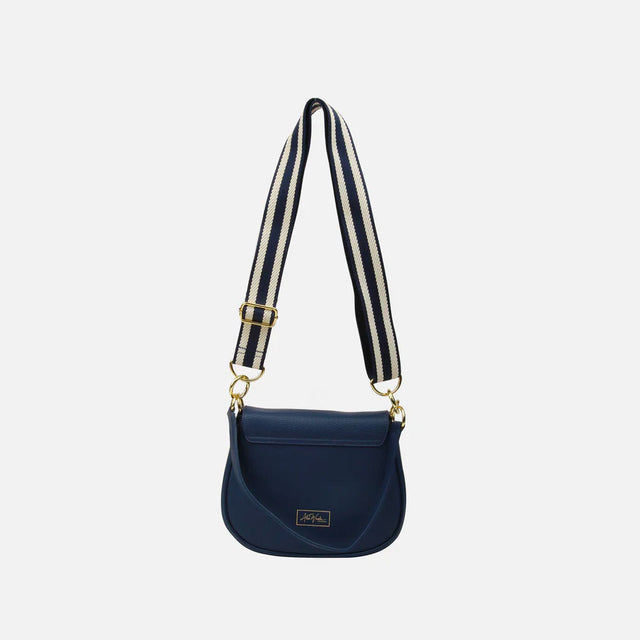 Alice Wheeler Ascot Saddle Bag - Navy
