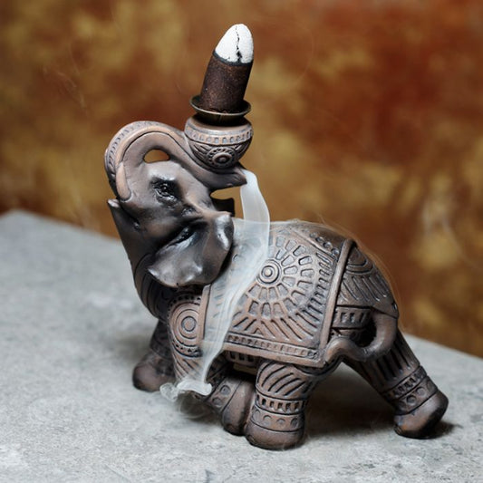 Backflow Incense Burner - Elephant Peace of the East Wood