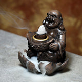 Backflow Incense Burner - Lucky Buddha Peace of the East Wood