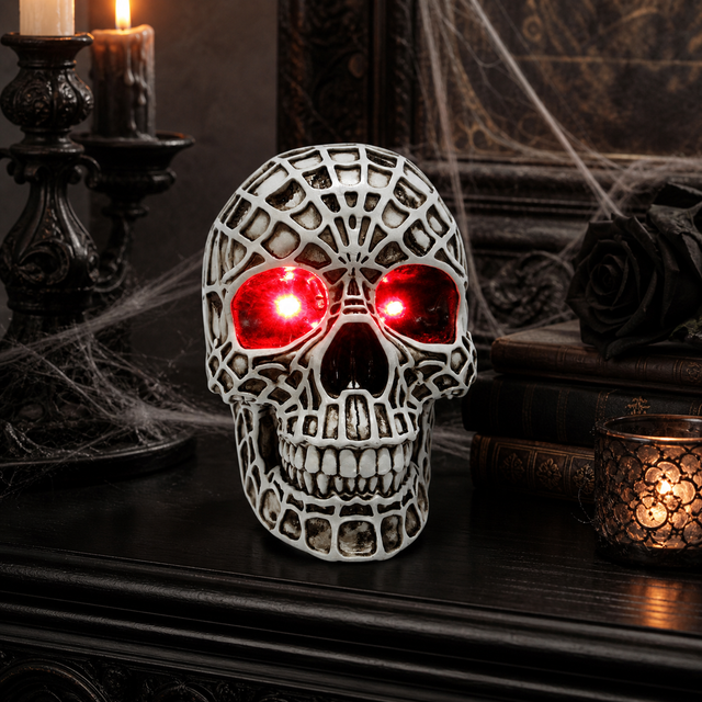 Gleneagles - Dark Matters - Skull Glow LED - Polyresin Figurine