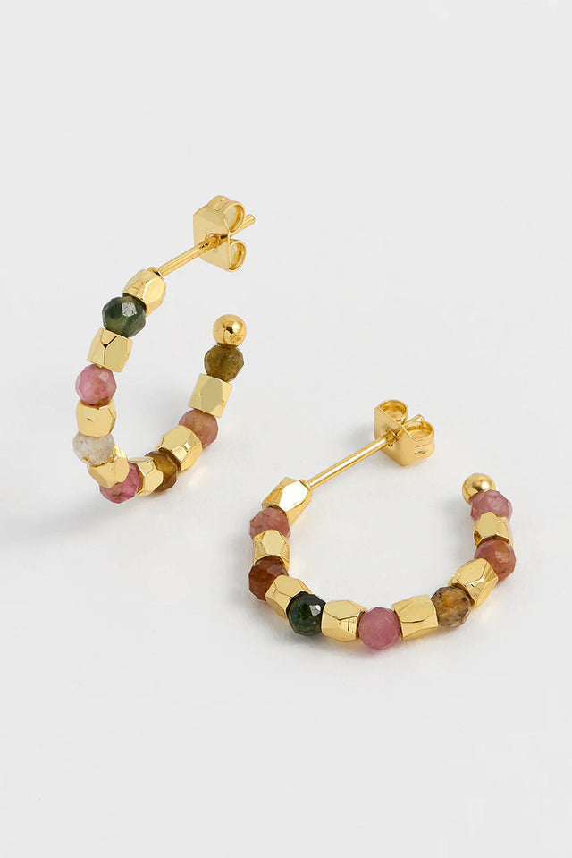 Estella Bartlett Coco & Tourmaline Hoop Earrings