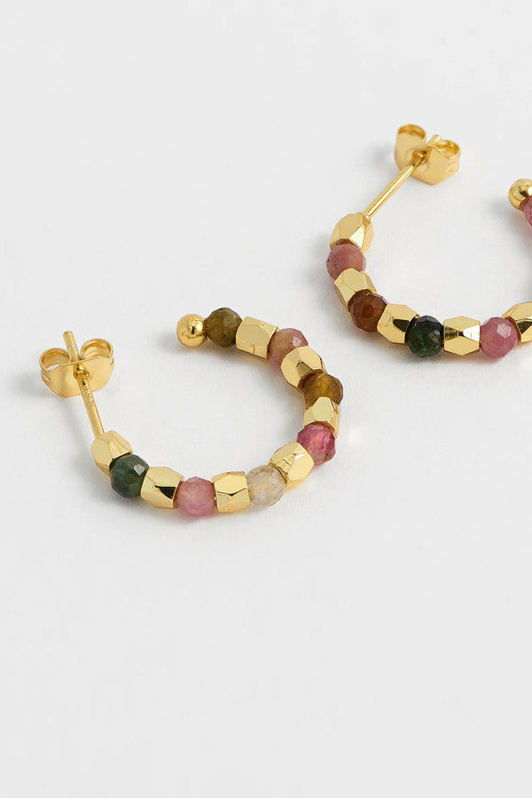 Estella Bartlett Coco & Tourmaline Hoop Earrings