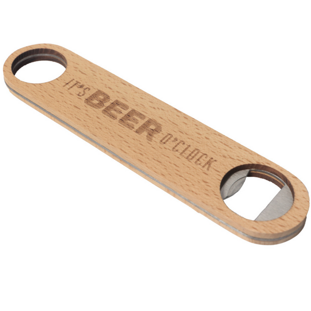 Splosh Wooden Bottle Opener - Beer O'Clock