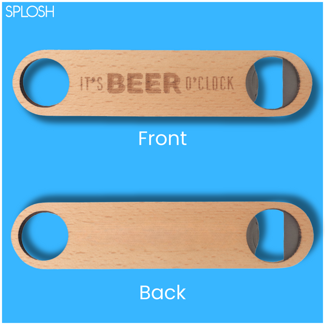 Splosh Wooden Bottle Opener - Beer O'Clock