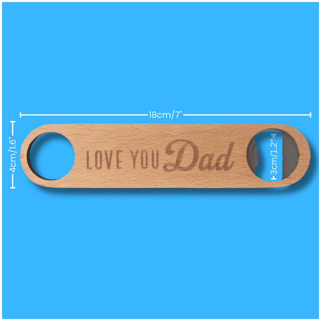 Splosh Wooden Bottle Opener - Love You Dad