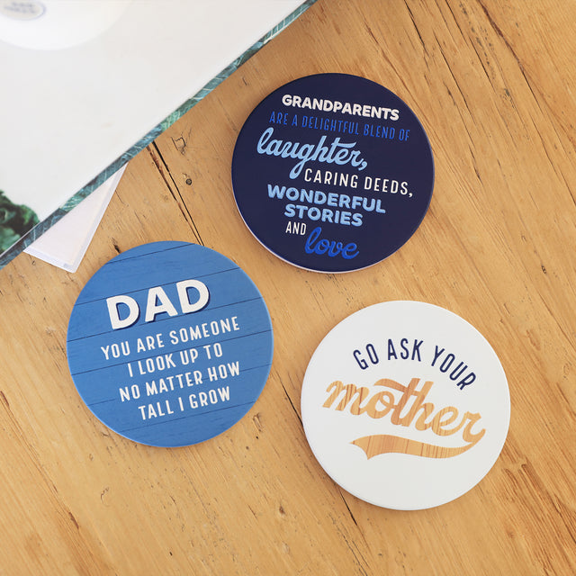 Splosh Dad Mother Ceramic Coaster