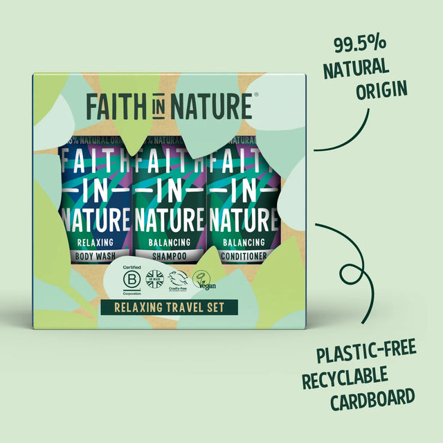 Faith in Nature - Lavender & Geranium Relaxing Travel Set 3 x 100ml