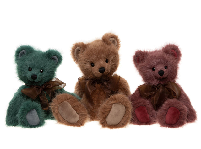 Charlie Bear Oak alongside woodland bear companions