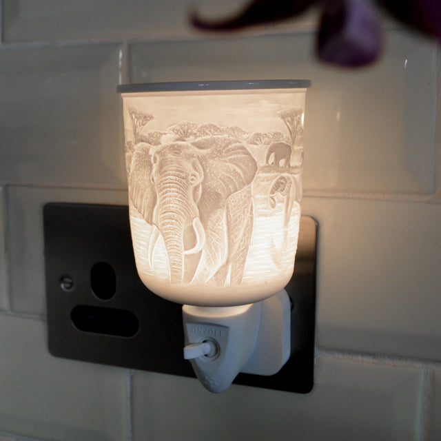 Cello Porcelain Plug In Electric Wax Burner - Elephant