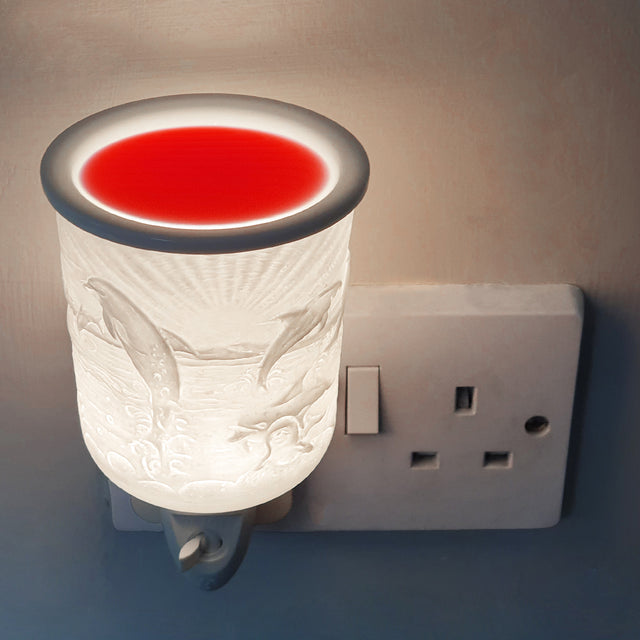 Cello Porcelain Plug In Electric Wax Burner - Dolphin