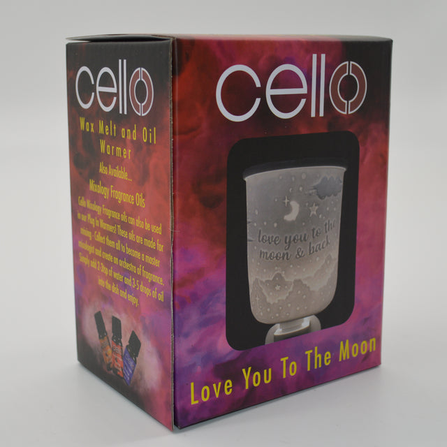 Cello Porcelain Plug In Electric Wax Burner - Love You To The Moon & Back