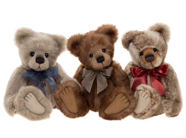 Howarth Bear & Griffiths Bear & Hughes Bear from the 2026 Tinkler Bear Charlie Bear Collection