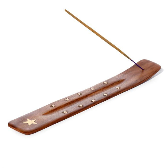 Incense Stick Burner - Brass Star Inlay