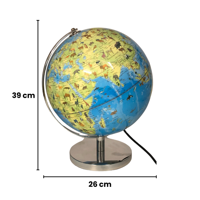 Gleneagles 25cm Light-Up Kids Globe, Plug-In Educational Night Light
