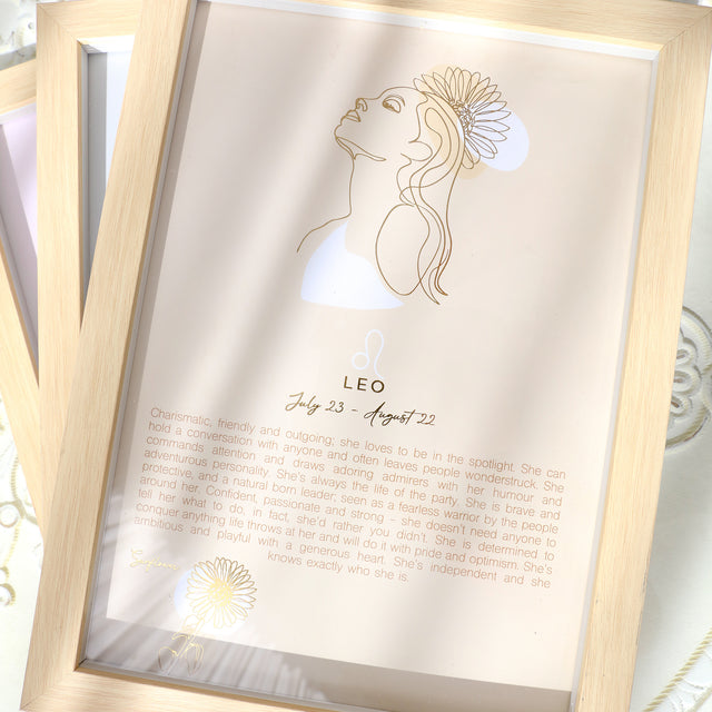 Splosh Mystique Framed Zodiac Print - Leo