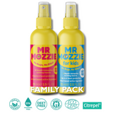 Mr Mozzie Family Insect Repellent Spray 2-Pack DEET-Free Protection for Kids & Adults