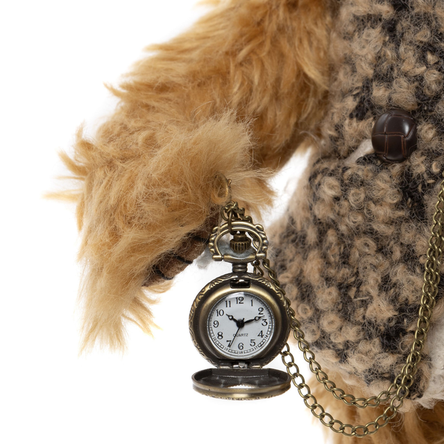 Mr Higgins Pocket watch open from the 2026 Charlie Bear Isabelle Collection