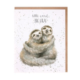 Wrendale Designs Little Card Big Hug (Sloth) Card