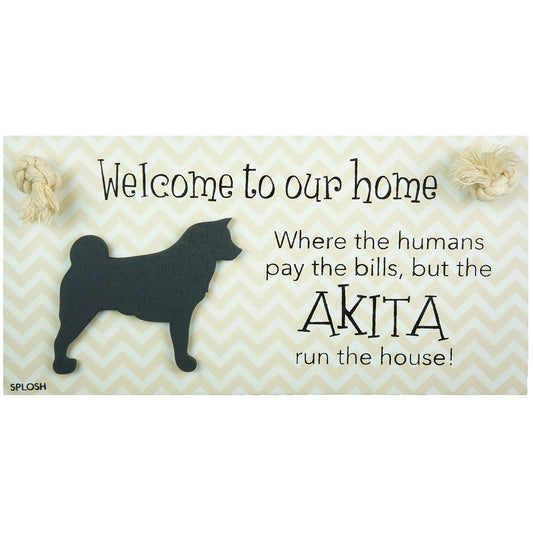 Splosh Akita Dog Breed Hanging Sign